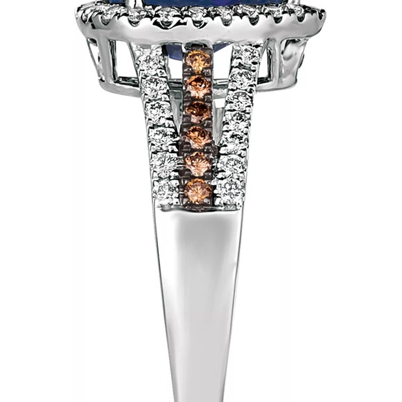 Gorgeous tanzanite with chocolate diamonds ring - Picture 3 of 3